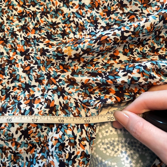 Loft Floral Long Sleeve Modest Midi Dress Size 10 - Picture 6 of 11